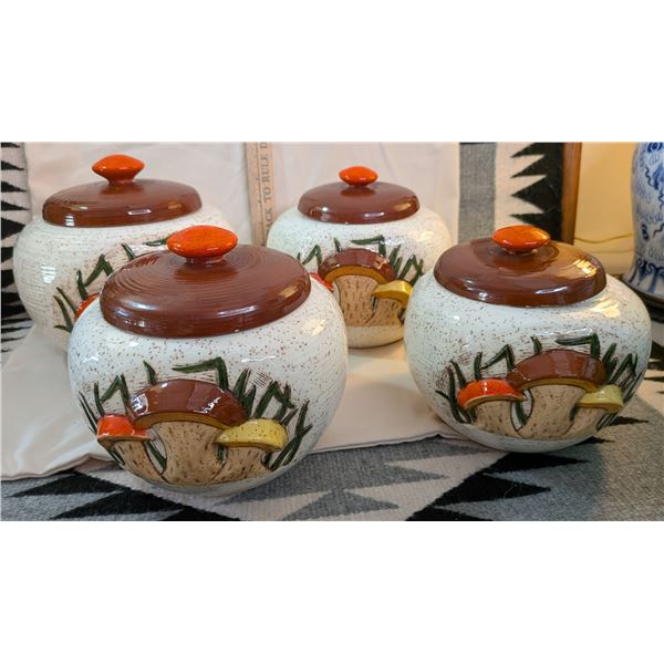 Mary Muchroom Ceramic Canister Set