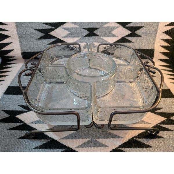 Princess House Veggie Dip Bowls and Tray