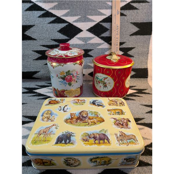 Vintage English Tins and Animal Box
