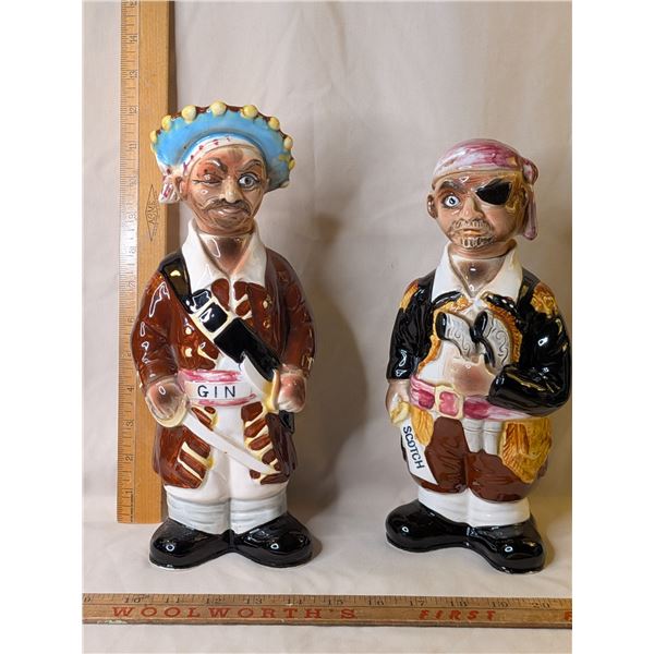 Japan Vintage Ceramic Gin/Scotch Decanter Guys