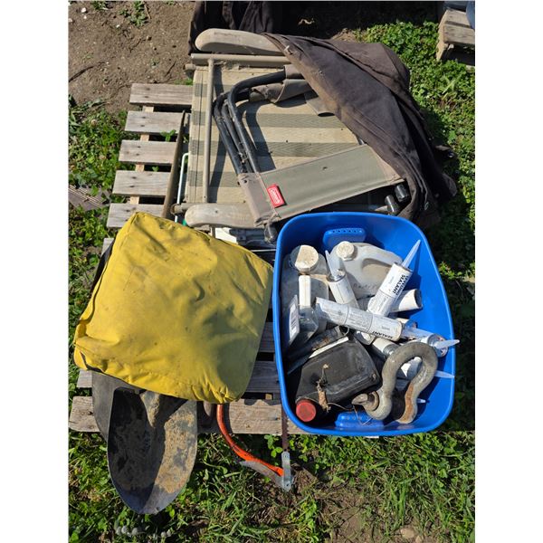 Misc. Pallet Lot – Shovel, Lawn Chairs, etc.