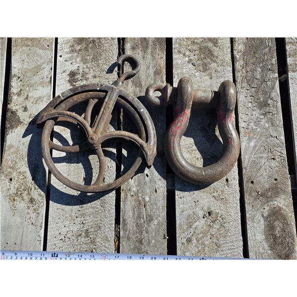 Large Clevis and Antique Pully