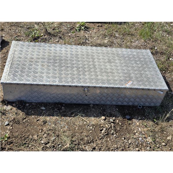 Checker plate tool box with contents- 63" by 29" by 11"H