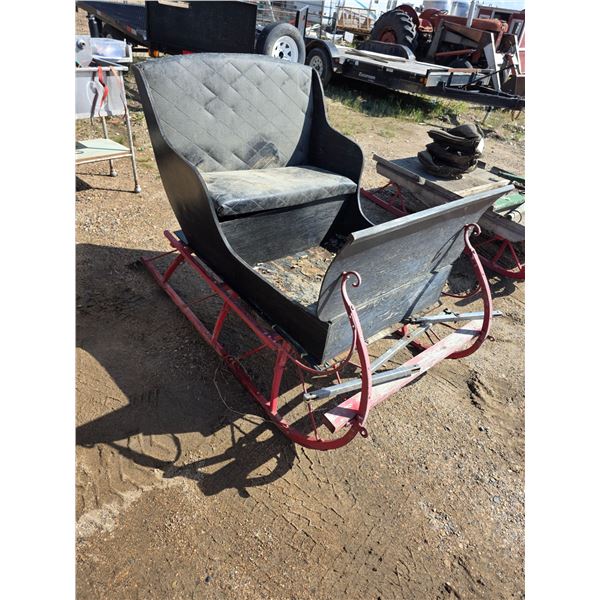 Vintage wooden sleigh- 60" by 38"W by 48"H