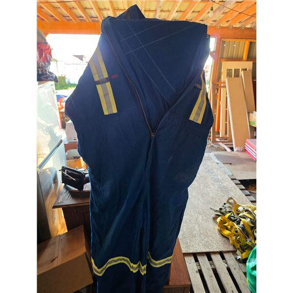 Flame resistant coveralls with reflection strips- size 54R