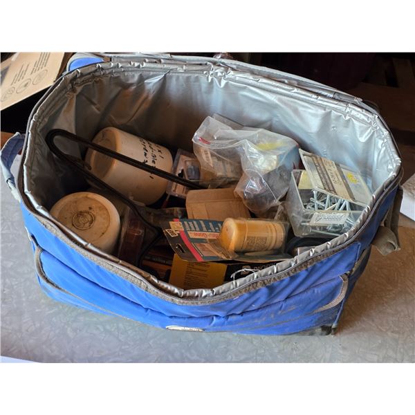 Cooler bag full of hardware