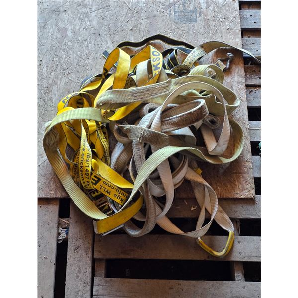 Lot of various straps- some are ratcheting
