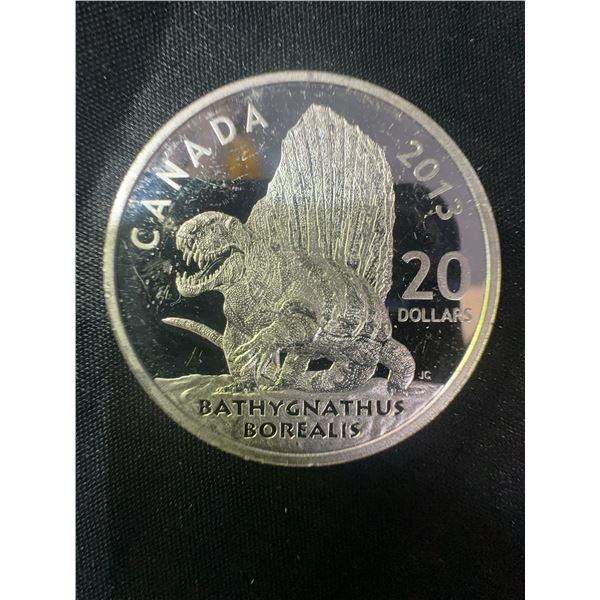 2013 Canada .9999 Fine Silver $20 Bathygnathus Borealis Coin 31g