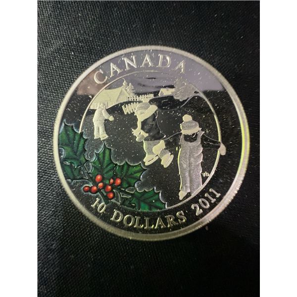 2011 Canada $10 .9999 Fine Silver 16g Holiday Coin