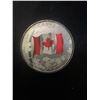 Image 1 : 2015 Canada $5 Fine Silver Coin with Coloured Flag, 9g .9999 Purity