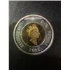 Image 2 : 2003 Canada $2 Coin .9999 Fine Silver with 24k Gold Plated Core, 9g
