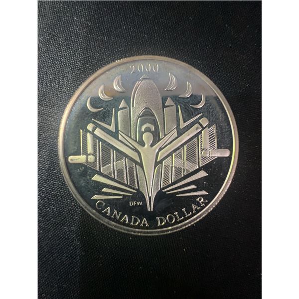 2000 Canada .925 Sterling Silver Proof Dollar, 25.2g
