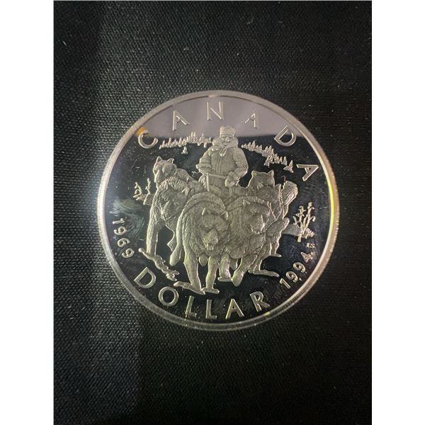 1996 Canada $1 Wolf Team .925 Sterling Silver Coin 25.2g