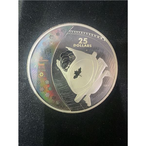 2008 $25 Vancouver 2010 Curling Coin .925 Sterling Silver 29g