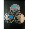 Image 1 : 3 2011 Canada 25 Cents Sterling Silver Coins, 18g Total