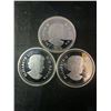 Image 2 : 3 2011 Canada 25 Cents Sterling Silver Coins, 18g Total
