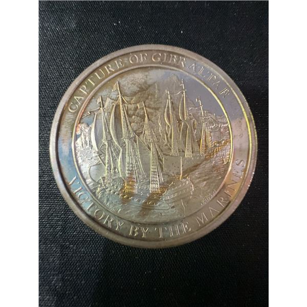 Mountbatten Medallic History Gibraltar Capture .925 Sterling Silver Coin