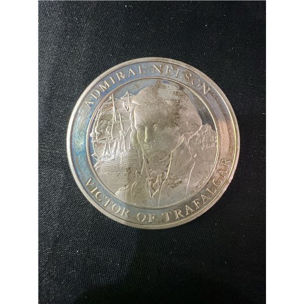 Mountbatten Medallic History Admiral Nelson .925 Sterling Silver Coin