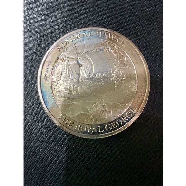 Admiral Hawke The Royal George .925 Sterling Silver Coin 36.9g