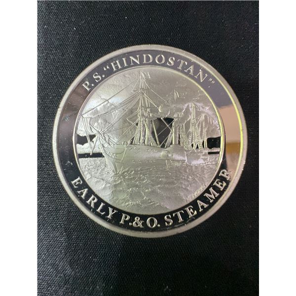 Mountbatten Medallic History P.S. "Hindostan" Sterling Silver Coin 36.9g