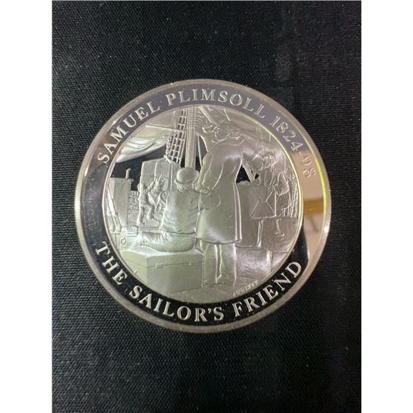 Samuel Plimsoll .925 Sterling Silver Coin, Mountbatten Medallic History Series