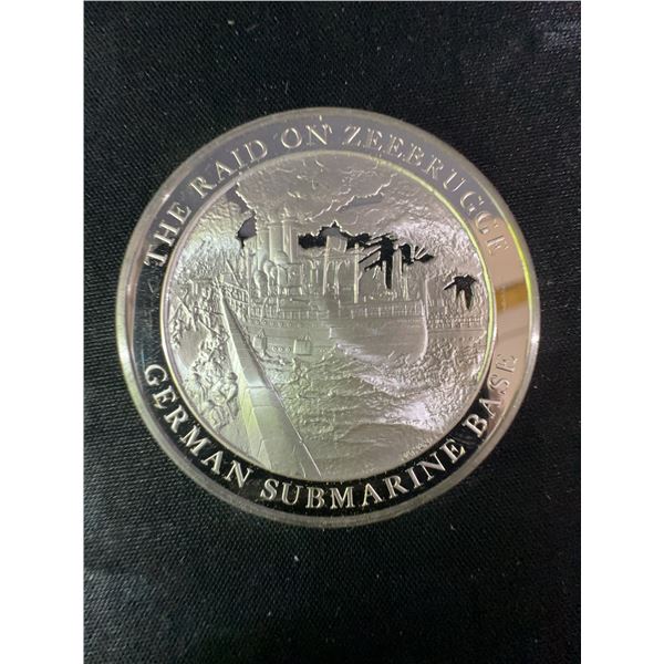 Mountbatten Medallic History .925 Sterling Silver Coin – Raid on Zeebrugge