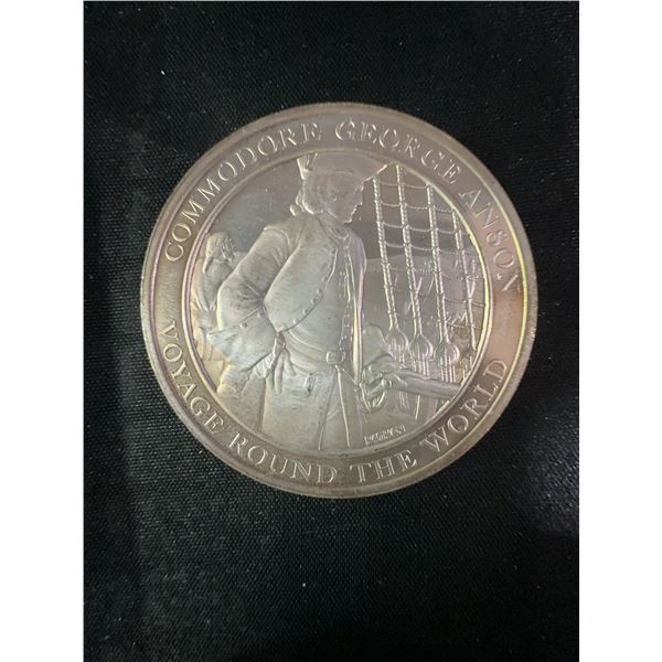 Mountbatten Medallic History George Anson .925 Silver Coin 36.9g
