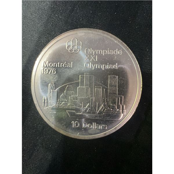 1976 Montreal Olympics $10 .925 Sterling Silver Coin, 48.6g