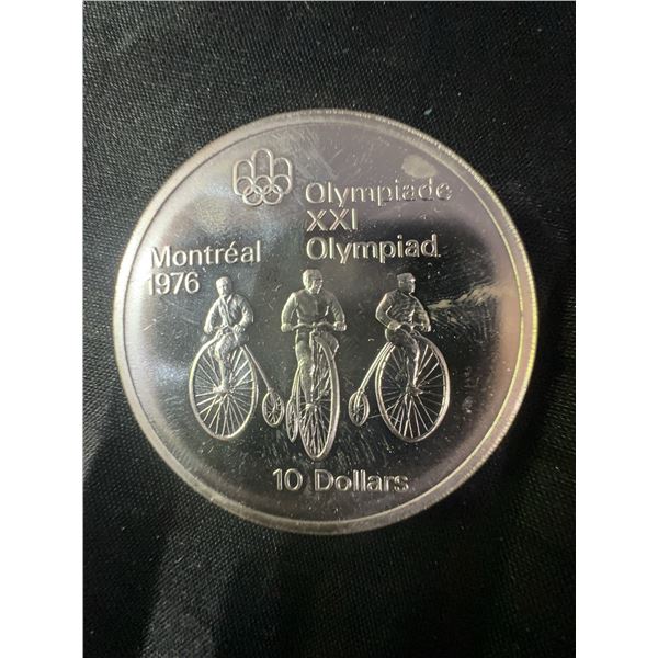 1976 Montreal Olympics $10 .925 Sterling Silver Coin 48.6g
