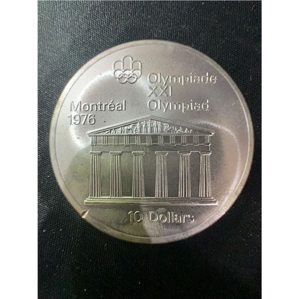 1976 Montreal Olympics $10 .925 Sterling Silver Coin 48.6g