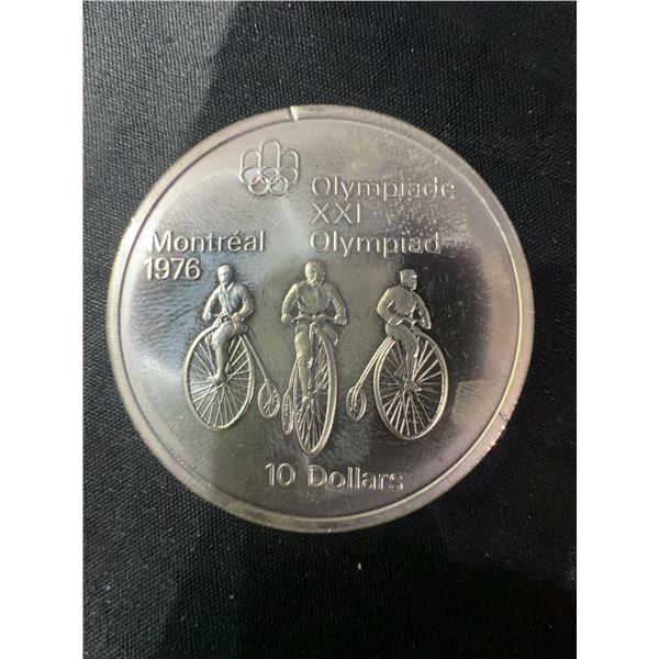 1976 Montreal Olympics $10 .925 Sterling Silver Coin, 48.6g