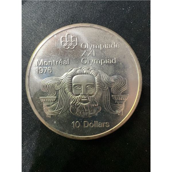 1976 Montreal Olympics $10 .925 Sterling Silver Coin, 48.6g