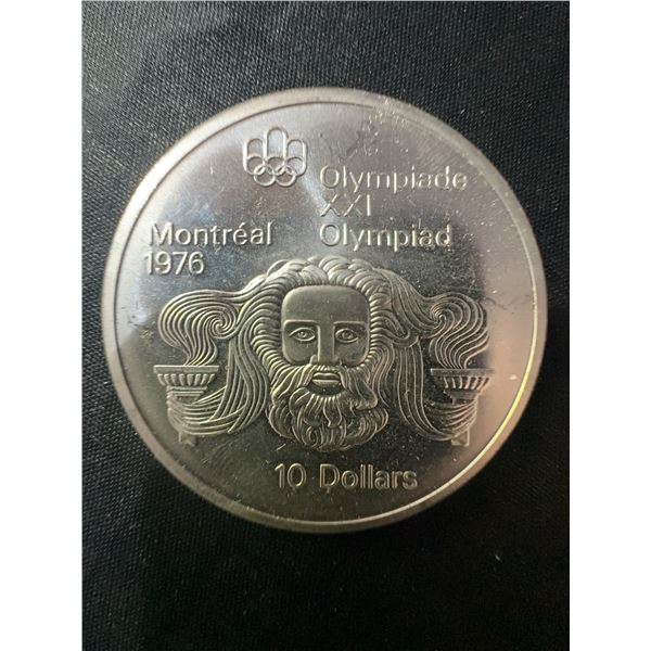 1976 Montreal Olympics $10 .925 Sterling Silver Coin, 48.6g