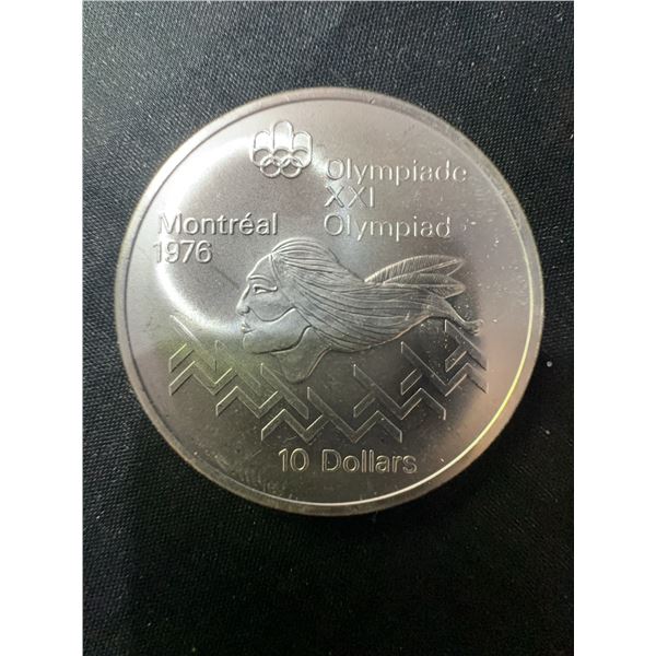 1976 Montreal Olympics $10 .925 Sterling Silver Coin, 48.6g