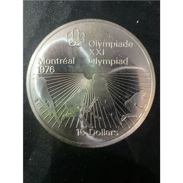1976 Montreal Olympics $10 .925 Sterling Silver Coin, 1.45 oz