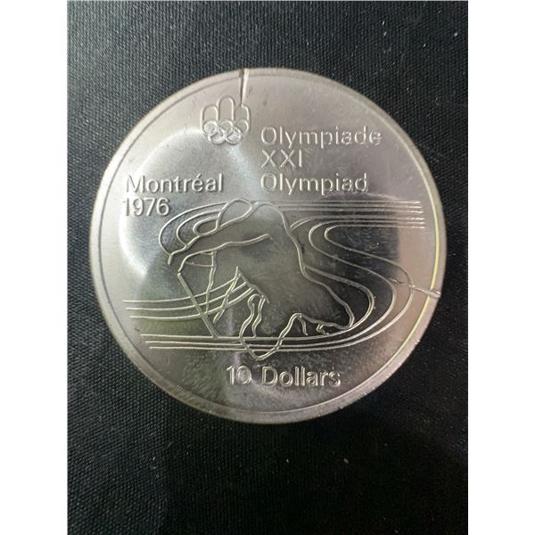 1976 Montreal Olympics $10 .925 Sterling Silver Coin, 1.45oz Pure Silver