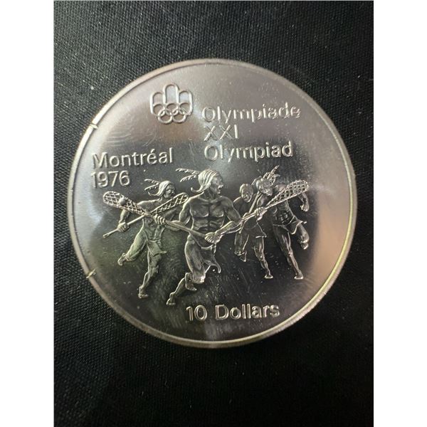 1976 Montreal Olympics $10 .925 Sterling Silver Coin, 48.6g
