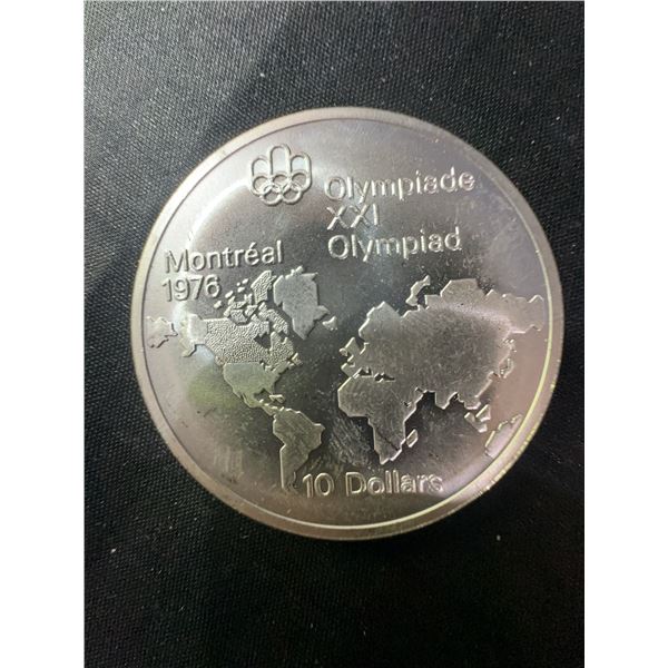 1976 Montreal Olympics $10 Coin .925 Sterling Silver 48.6g