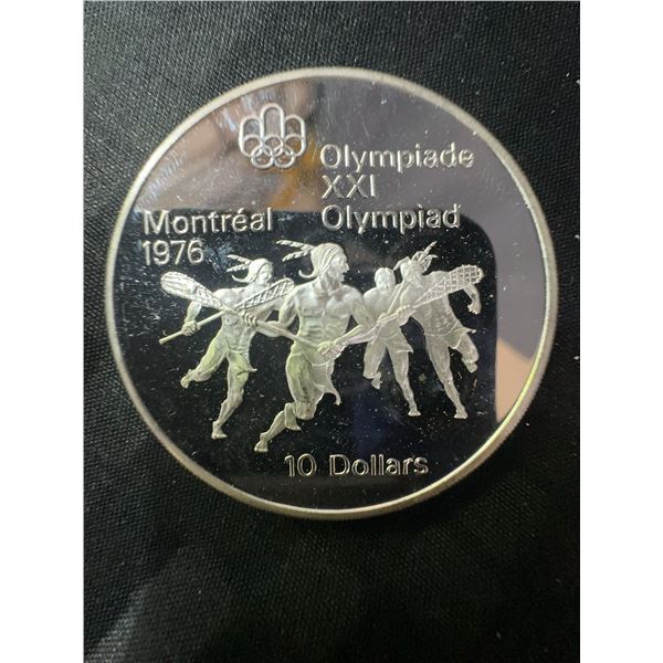 1976 Montreal Olympics $10 .925 Sterling Silver Coin, 48.6g