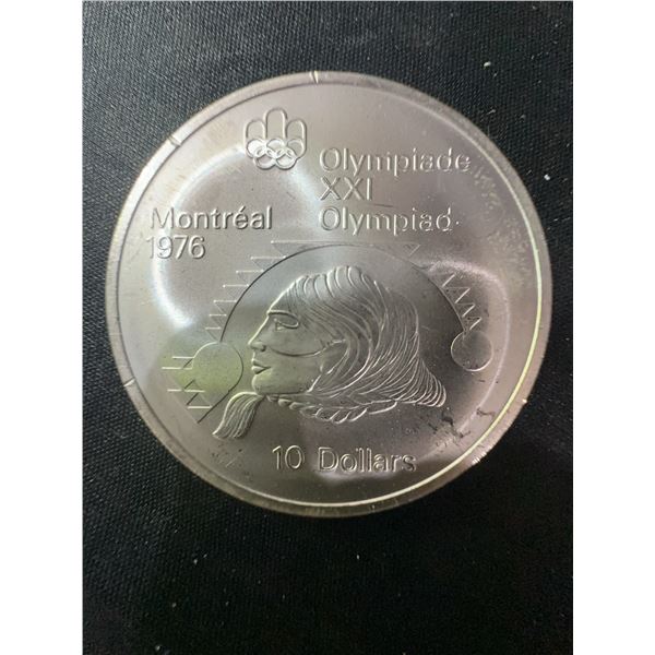 1976 Montreal Olympics $10 .925 Sterling Silver Coin, 48.6g