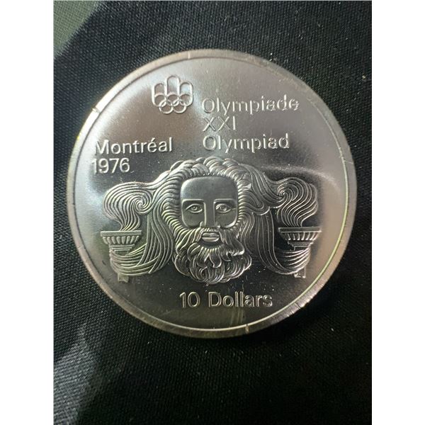 1976 Montreal Olympics $10 .925 Sterling Silver Coin, 48.6g