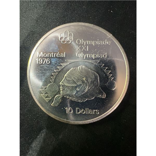 1976 Montreal Olympics .925 Sterling Silver $10 Coin, 48.6g