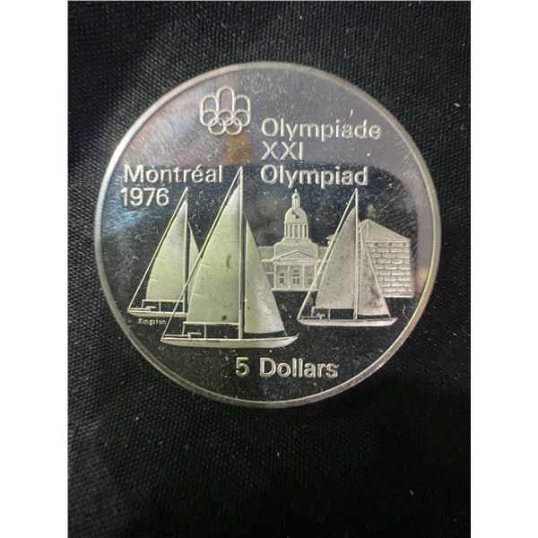 1976 Montreal Olympics $5 Sterling Silver Coin, 24.3g, .925 Silver