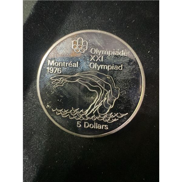 1976 Montreal Olympics .925 Sterling Silver $5 Coin, 24.3g