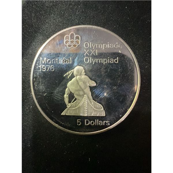 1976 Montreal Olympics .925 Sterling Silver $5 Coin, 24.3g