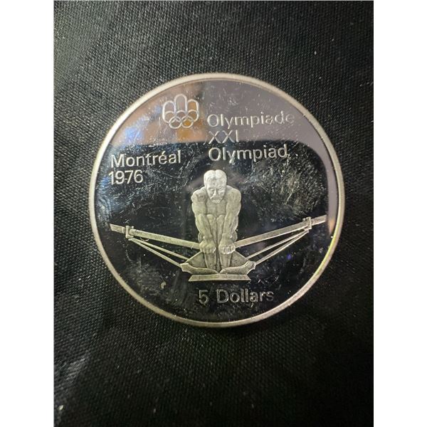 1976 Montreal Olympics .925 Sterling Silver $5 Coin, 24.3g