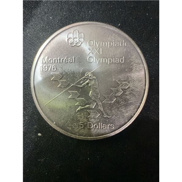 1976 Montreal Olympics .925 Sterling Silver $5 Coin, 24.3g
