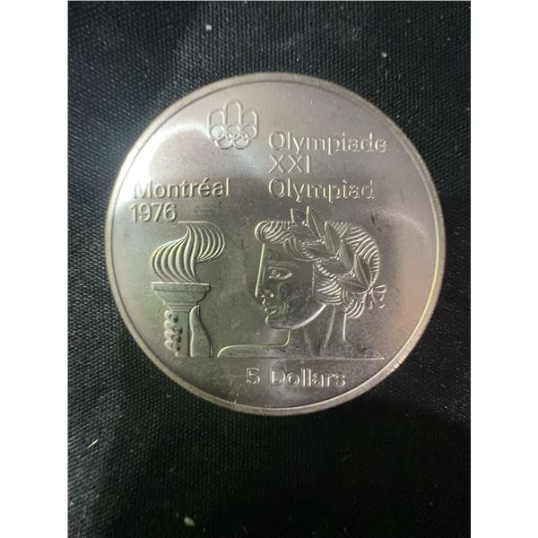 1976 Montreal Olympics .925 Sterling Silver $5 Coin, 24.3g