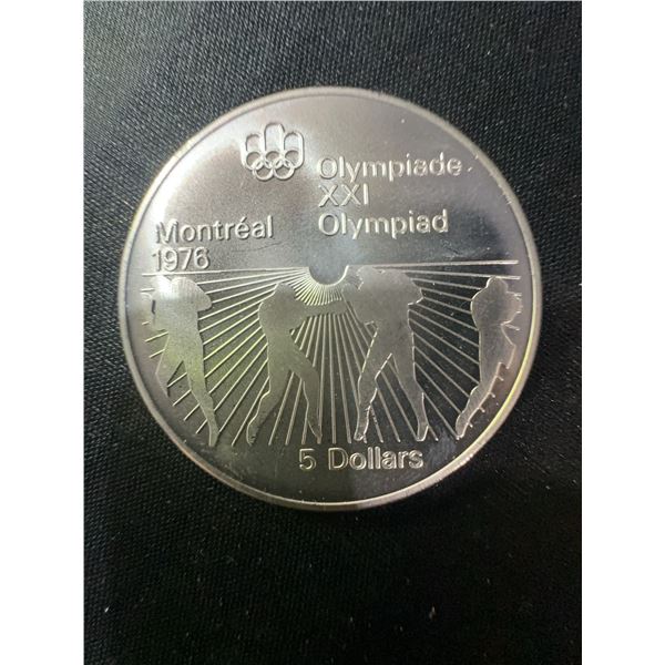 1976 Montreal Olympics $5 Coin, .925 Sterling Silver, 24.3g