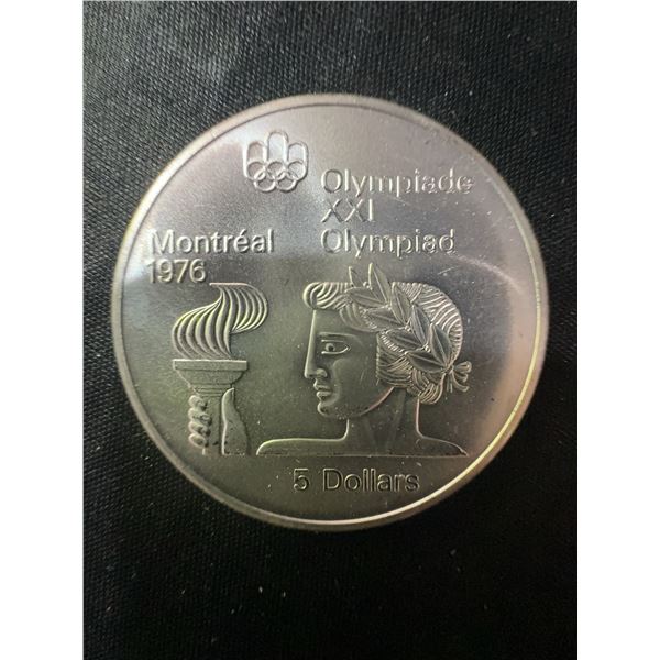 1976 Montreal Olympics .925 Sterling Silver $5 Coin, 24.3g